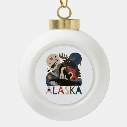 Wilde geest van Alaska Keramische Bal Ornament (Voorkant)