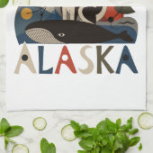 Wilde geest van Alaska Theedoek (Gevouwen)