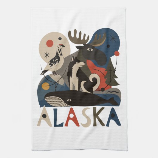 Wilde geest van Alaska Theedoek (Verticaal)