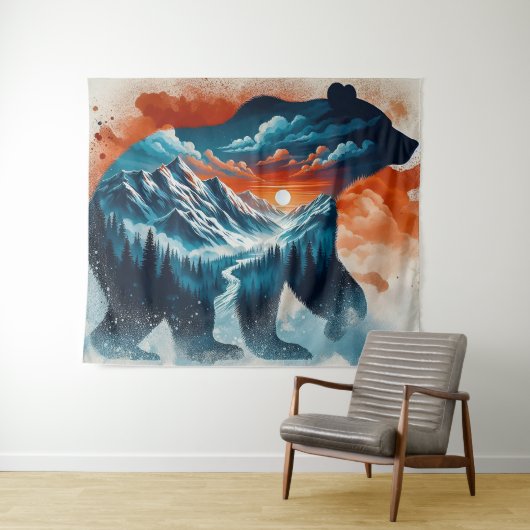 Wilde geest van binnen wandkleed (In Situ (horizontaal))