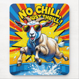 Wilde Geit Zomer Retro Pool Spetter Muismat