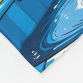 Wilde Geit Zomer Retro Poolsplash  Fleece Deken (Hoek)