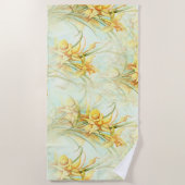 Wilde gele bloemen strandlaken (Voorkant)