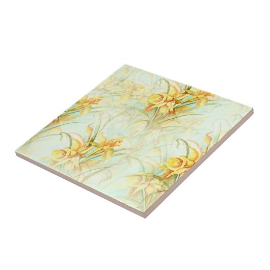 Wilde gele bloemen tegeltje (Zijkant)