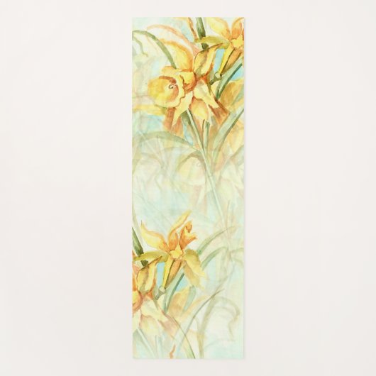 Wilde gele bloemen yogamat (Voorkant)