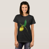 Wilde Gele Dame Slipper Orchid Flower T-shirt (Voorkant volledig)