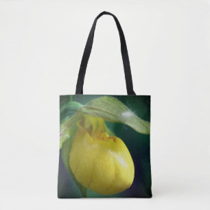 Wilde Gele Dame Slipper Orchid Sluiten Tote Bag