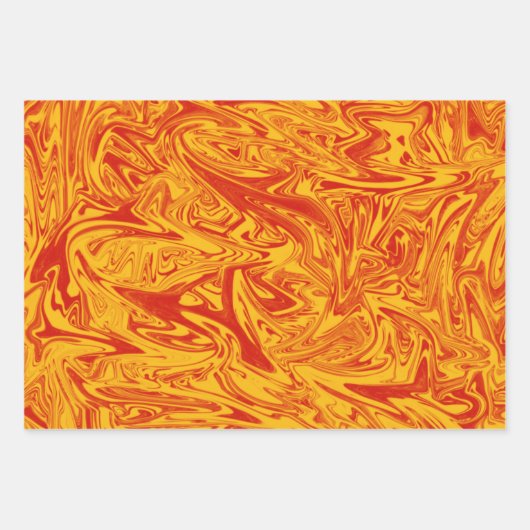 Wilde, gele en Oranje omlooppapier Inpakpapier Vel (Voorkant 3)