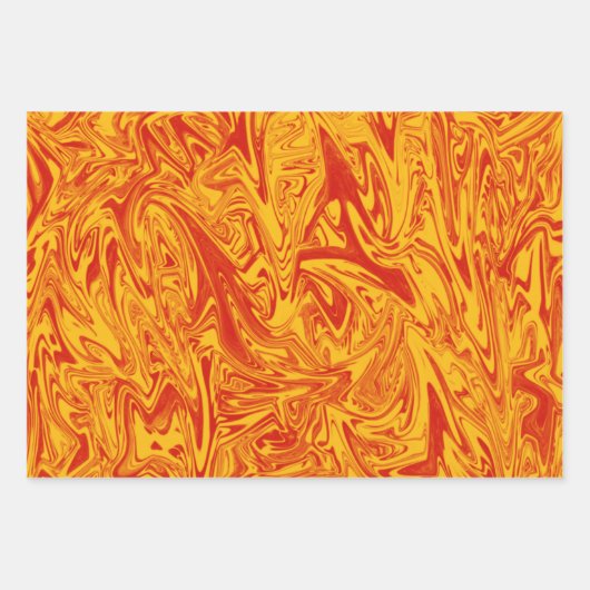 Wilde, gele en Oranje omlooppapier Inpakpapier Vel (Voorkant 2)