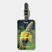 Wilde Gele Mullein Vloer op maat Bagagelabel (Voorkant verticaal)