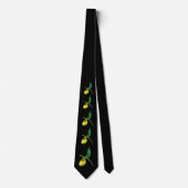 Wilde Gele Orchid Lady Slipper Flower Stropdas (Voorkant)