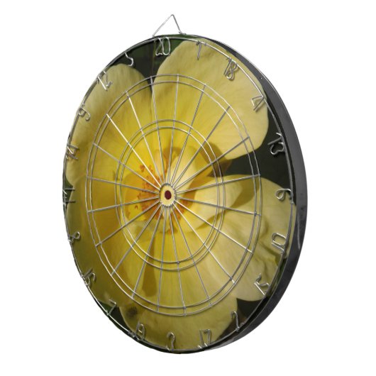 Wilde Gele Rose Dartbord (Voorkant Rechts)