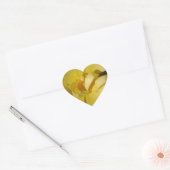 Wilde Gele Rose Hart Sticker (Envelop)