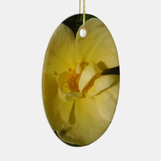 Wilde Gele Rose Keramisch Ornament (Rechts)