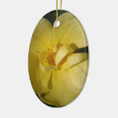 Wilde Gele Rose Keramisch Ornament (Links)