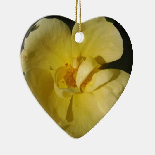 Wilde Gele Rose Keramisch Ornament (Rechts)