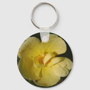 Wilde Gele Rose Sleutelhanger