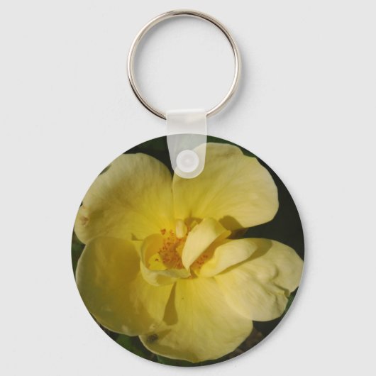 Wilde Gele Rose Sleutelhanger (Voorkant)