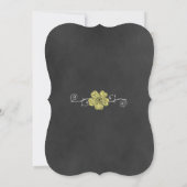 Wilde gele rozen Chalkboard virtuele bruiloft Kaart (Achterkant)