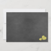 Wilde gele rozen Chalkboard Weddenschap Kaart (Achterkant)