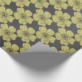 Wilde Gele Rozen Schoolbord Cadeaupapier (Hoek)