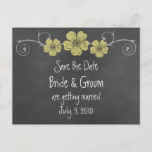 Wilde gele rozenkarton sparen de Datum