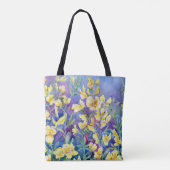"Wilde Gele Sweet Peas" Schouder-Tas Tote Bag (Achterkant)