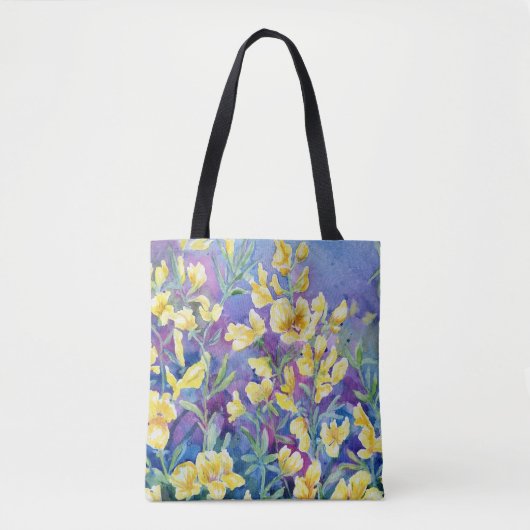 "Wilde Gele Sweet Peas" Schouder-Tas Tote Bag (Voorkant)