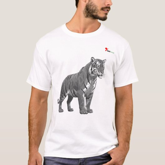 "Wilde Geometrie" Geometrisch Dieren T-Shirt (Voorkant)