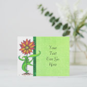 Wilde gestileerde bloem Briefkaart (Staand voorkant)