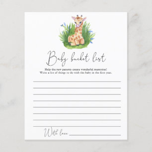 Wilde Giraffe - Baby bucket list