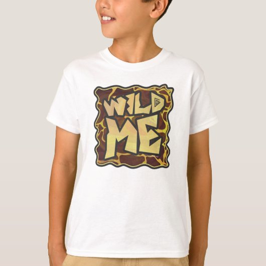 Wilde Giraffe Druk Kinder licht af T-shirt (Voorkant)