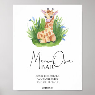 Wilde Giraffe - Moeder-osa bar Poster