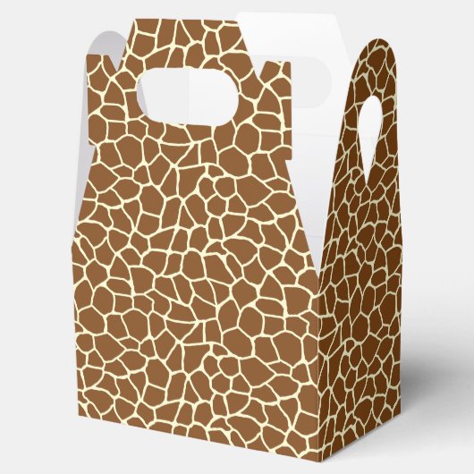 Wilde Giraffe Pattern Animal Print Bedankdoosjes (Geopend)