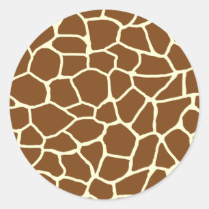 Wilde Giraffe Pattern Animal Print Ronde Sticker