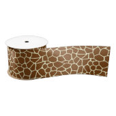 Wilde Giraffe Pattern Animal Print Satijnen Lint (Spoel)