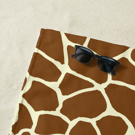 Wilde Giraffe Pattern Animal Print Strandlaken (In situ)