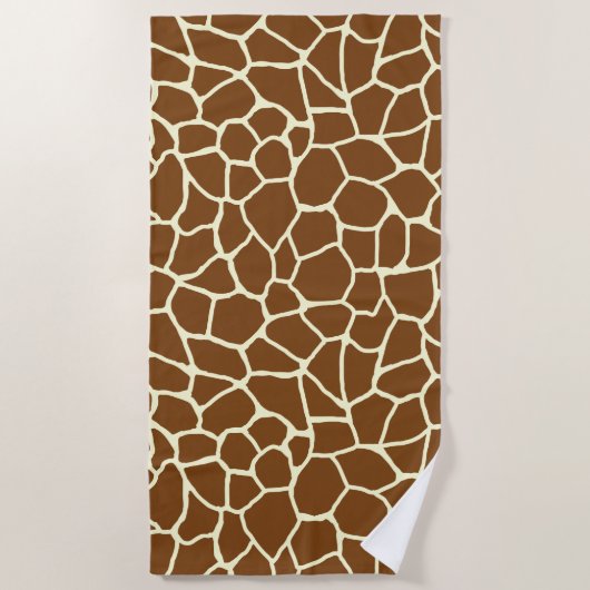 Wilde Giraffe Pattern Animal Print Strandlaken (Voorkant)