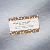 Wilde Giraffe Pattern Animal Print Visitekaartje Magneet (Voorbeeld)
