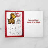 Wilde Giraffe Puzzle Wenskaart Kaart (Binnen)