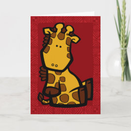 Wilde Giraffe Puzzle Wenskaart Kaart