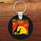 Wilde Giraffe Sleutelhanger (Voorkant)