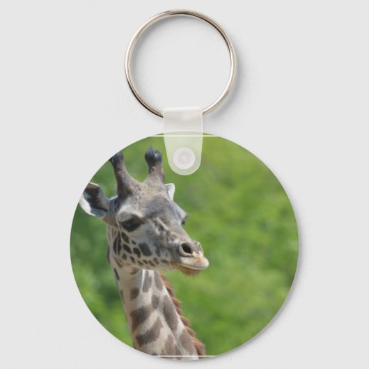 Wilde Giraffe Sleutelhanger (Voorkant)
