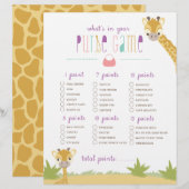 Wilde Giraffe Wat zit er in je tas? Game (Voorkant / Achterkant)