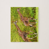 Wilde Giraffes - Afrikaanse wilde dieren Legpuzzel (Verticaal)
