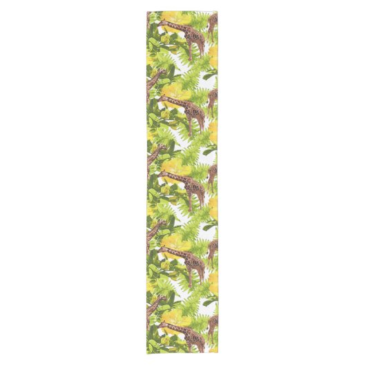 Wilde Giraffes Patroon Korte Tafelloper (Voorkant)
