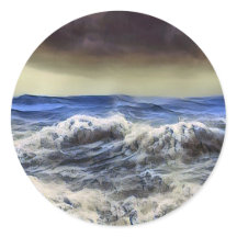 Wilde golven aan de oceaan - Sticker