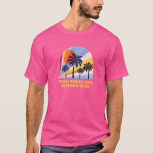 Wilde golven en zomerhaas met zeezur t-shirt