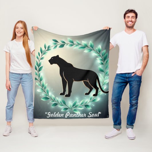 "Wilde Goud Aura" Fleece Deken (In situ)
