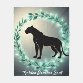 "Wilde Goud Aura" Fleece Deken (Voorkant)
